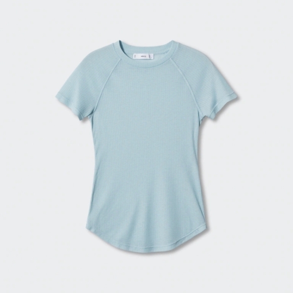 Mango Seam Detail T-shirt - Picture 1 of 8